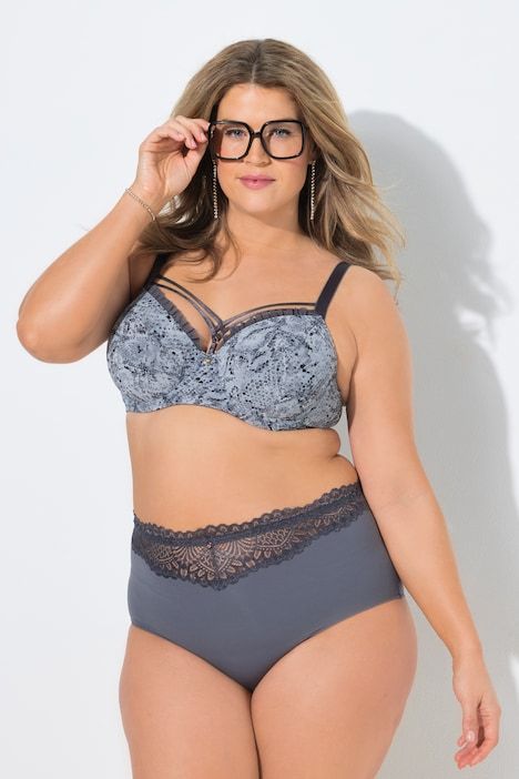 Lot de 3 culottes maxi TruYou, microfibre, dentelle à la taille