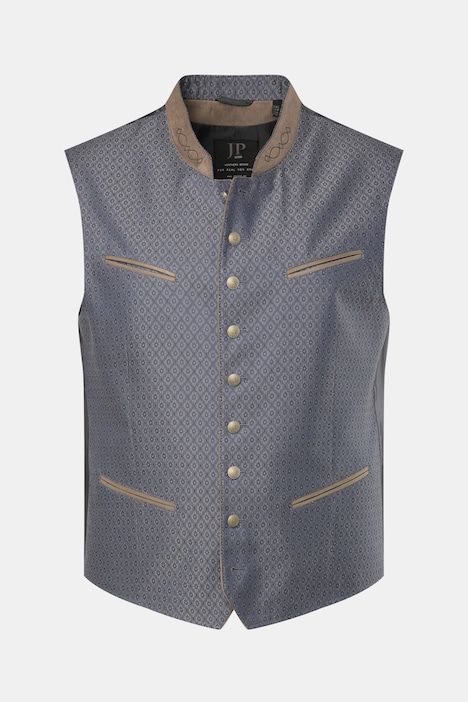 Gilet JP 1880 traditionnel, col Mao brodé et dos doublé - jusqu'au 74