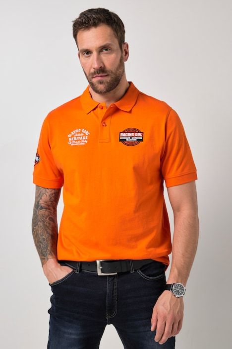 Polo JP 1880 à manches courtes, avec flocage - jusqu'au 8 XL