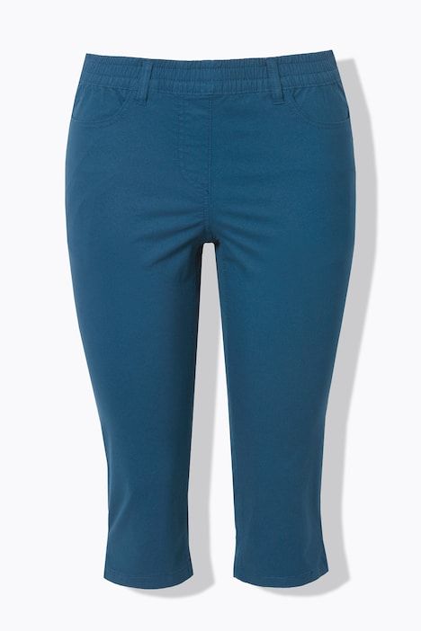 Pantalon capri, fentes d'ourlet, passants de ceinture, coton bio