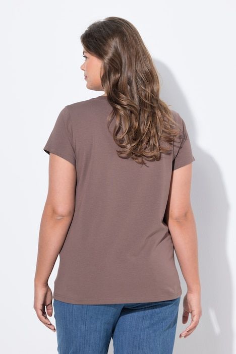 T-shirt à col V et manches 1/2. OEKO-TEX Made in Green