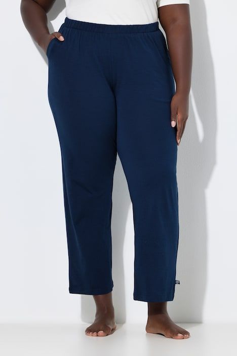 Pantalon de pyjama uni/cœurs, jambe longue