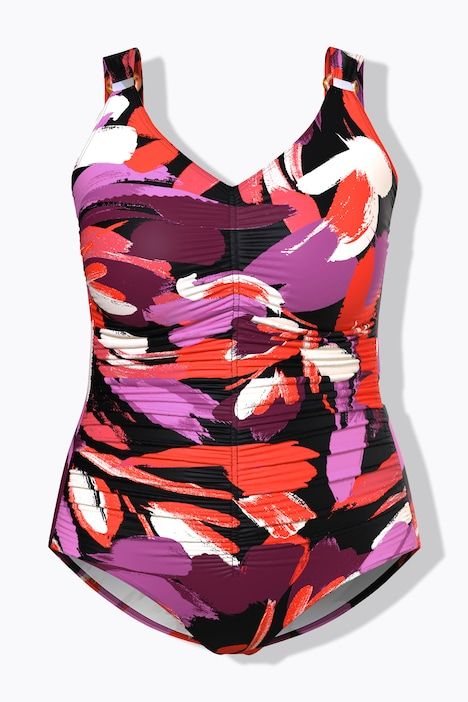 Maillot de bain à bonnets souples. Fronces. Décolleté V