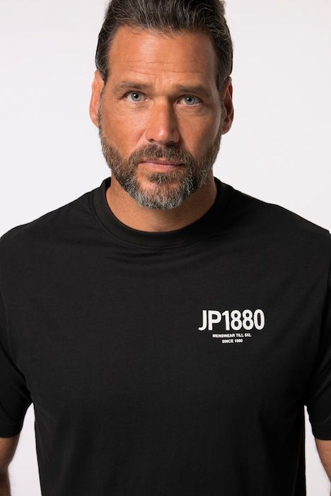 T-shirt JP 1880 à manches courtes, col rond et imprimé poitrine - jusqu'au 8 XL