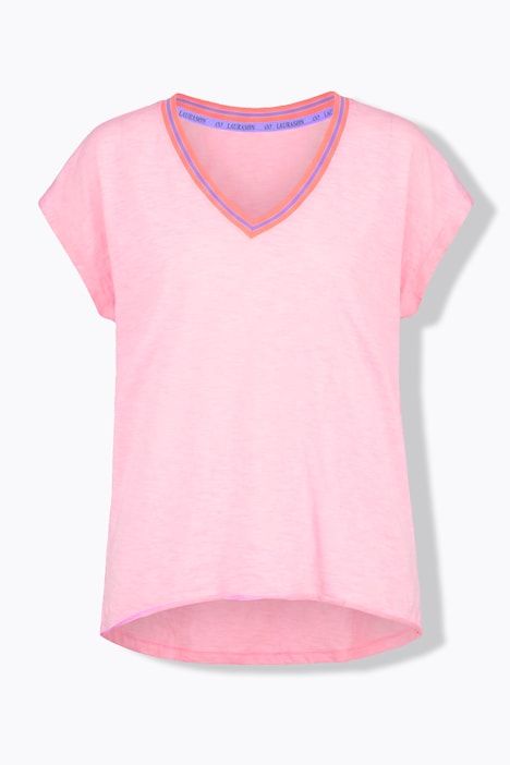 T-shirt décolleté en V et manches courtes