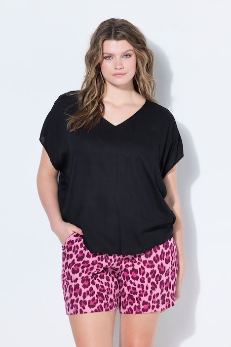 Blouse oversize, décolleté en V