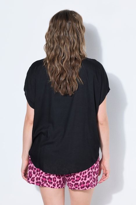 Blouse oversize, décolleté en V