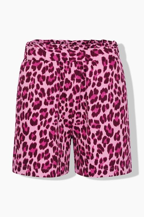 Short en mousseline, jambe large et taille élastique