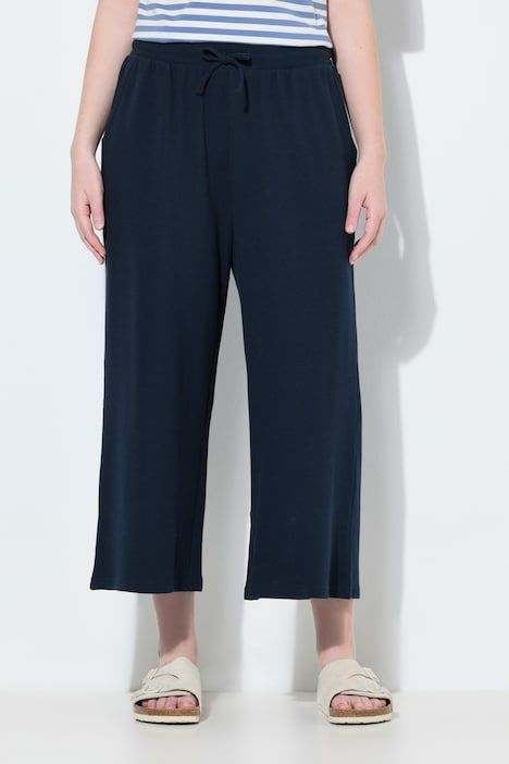 Jupe-culotte en molleton de coton bio, tissu gaufré, jambe large