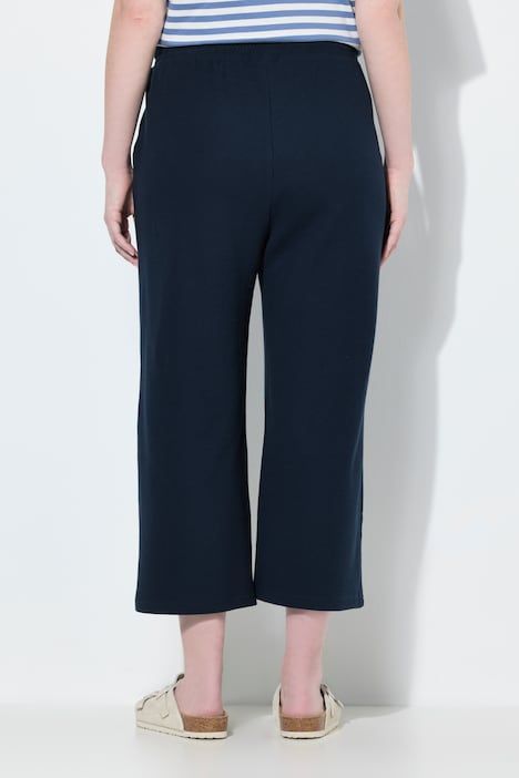 Jupe-culotte en molleton de coton bio, tissu gaufré, jambe large