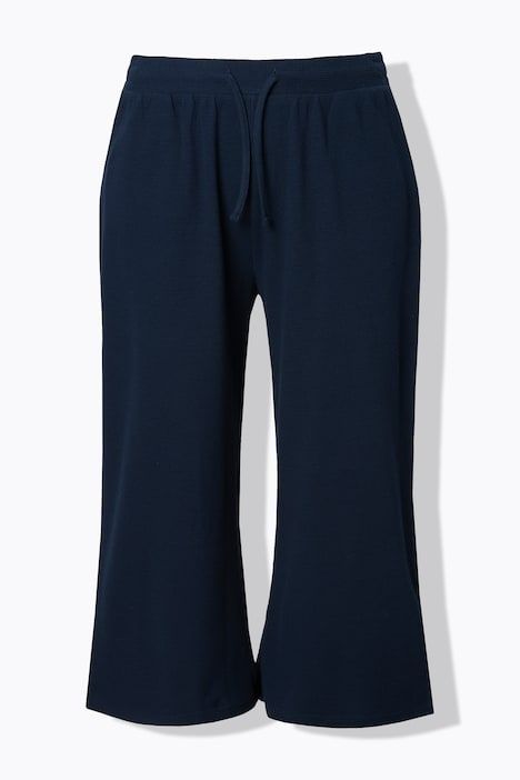 Jupe-culotte en molleton de coton bio, tissu gaufré, jambe large