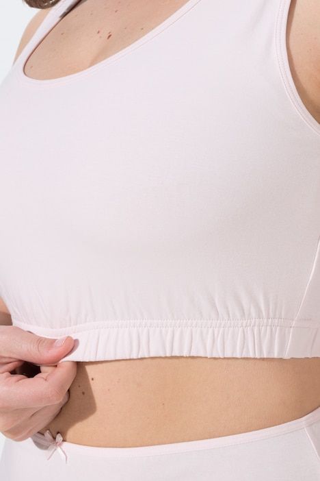 Lot de 2 brassières, décolleté rond, cœurs/uni