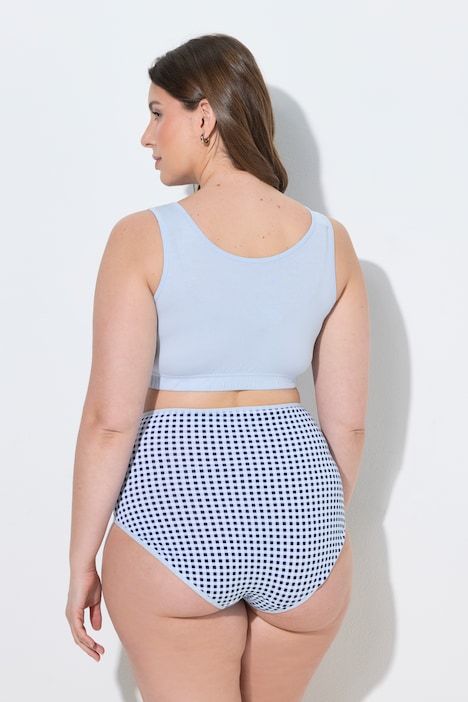 Lot de 2 brassières, décolleté rond, cœurs/uni