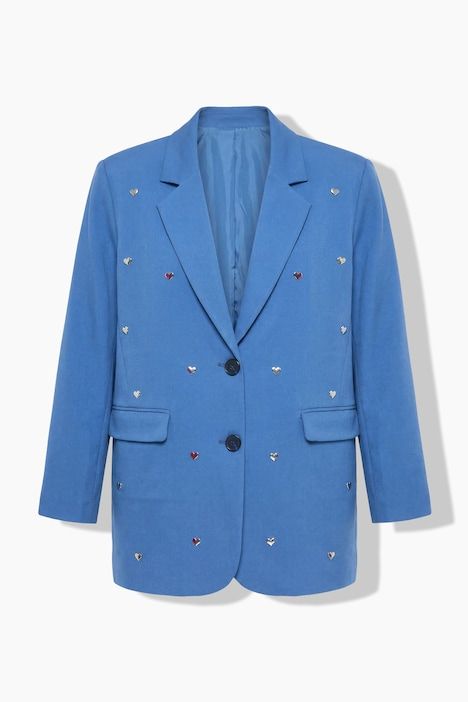 Blazer oversize, rivets en forme de cœur