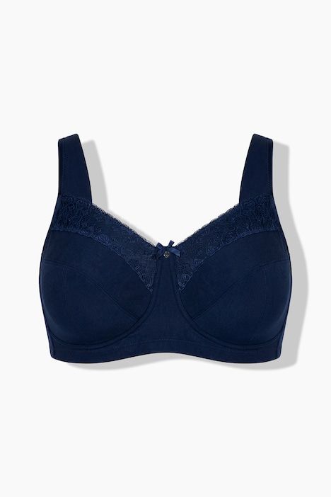 Soutien-gorge de maintien, sans armatures, dentelle motif cœurs - bonnets C-H