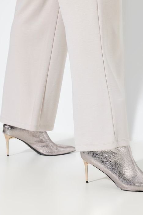 Pantalon en molleton, jambe large et droite, passepoils et taille élastique