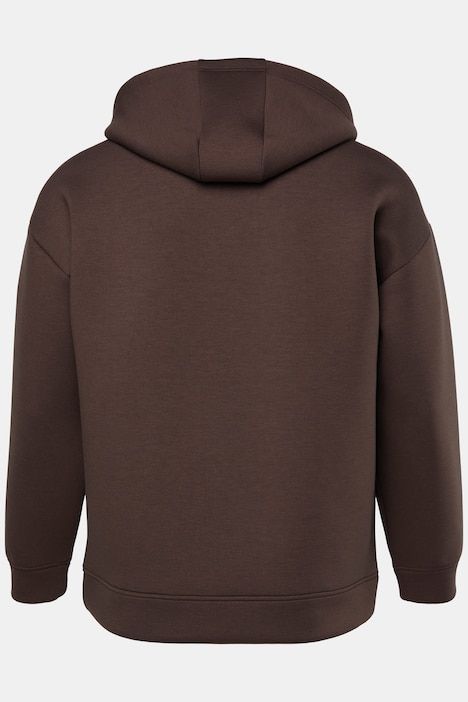 Veste à capuche, tissu scuba, poche kangourou - jusqu'au 8 XL