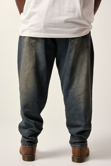 Jean 5 poches, dirty denim, coupe Baggy Fit - jusqu'à la taille 74