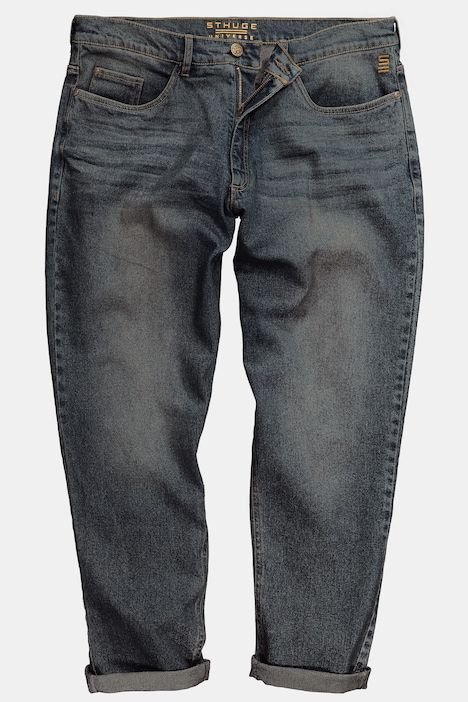 Jean 5 poches, dirty denim, coupe Baggy Fit - jusqu'à la taille 74