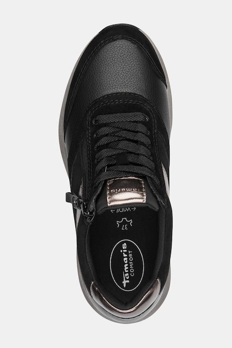 Chaussures en cuir Tamaris Comfort, spéciales Hallux Vagus, modèle Wide Fit avec fermeture zippée