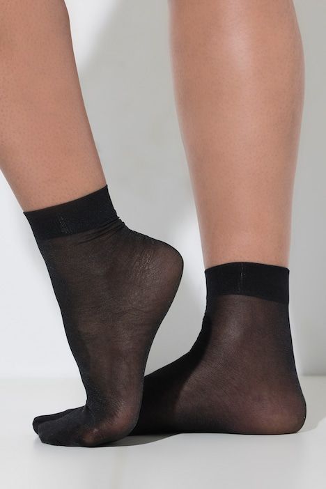 Lot de 2&nbsp;paires de bas, tige courte, 40&nbsp;deniers