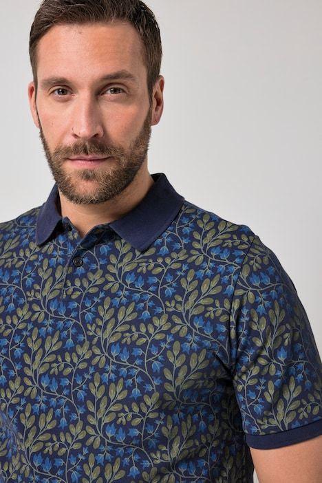 Polo JP 1880 en piqué, manches courtes et imprimé poitrine, esprit vintage – jusqu'au 8 XL