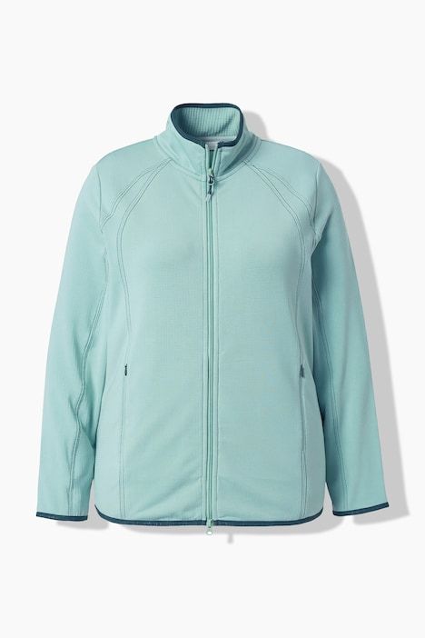 Veste en molleton technique, col montant et manches longues, matières recyclées