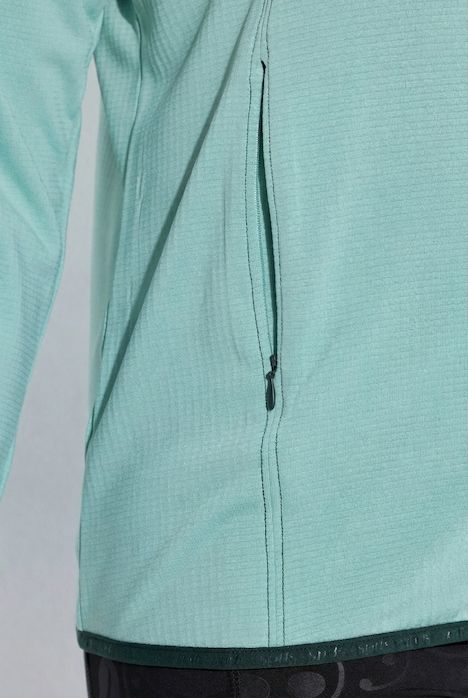 Veste en molleton technique, col montant et manches longues, matières recyclées