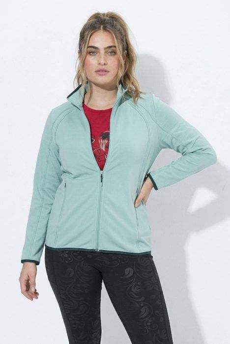 Veste en molleton technique, col montant et manches longues, matières recyclées