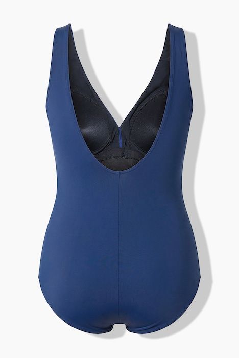 Maillot de bain avec bonnets souples et bordures fantaisie, matière recyclée