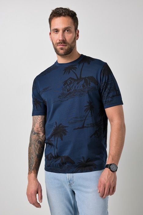 T-shirt à manches courtes, imprimé intégral - jusqu'au 8 XL