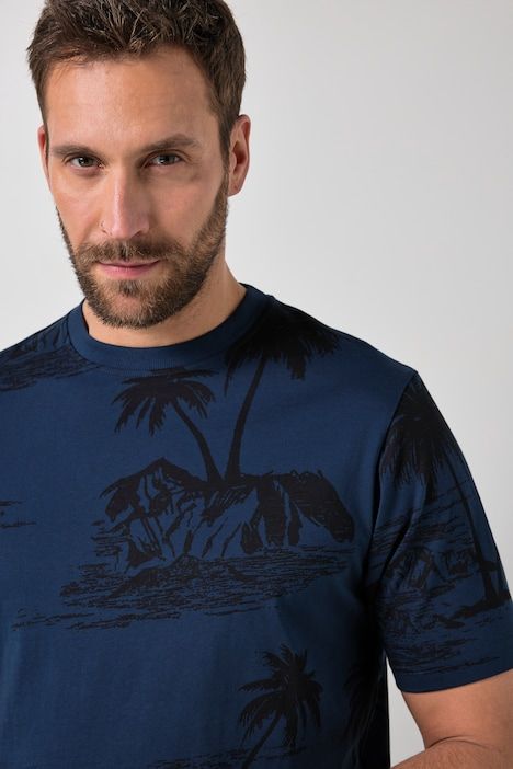 T-shirt à manches courtes, imprimé intégral - jusqu'au 8 XL