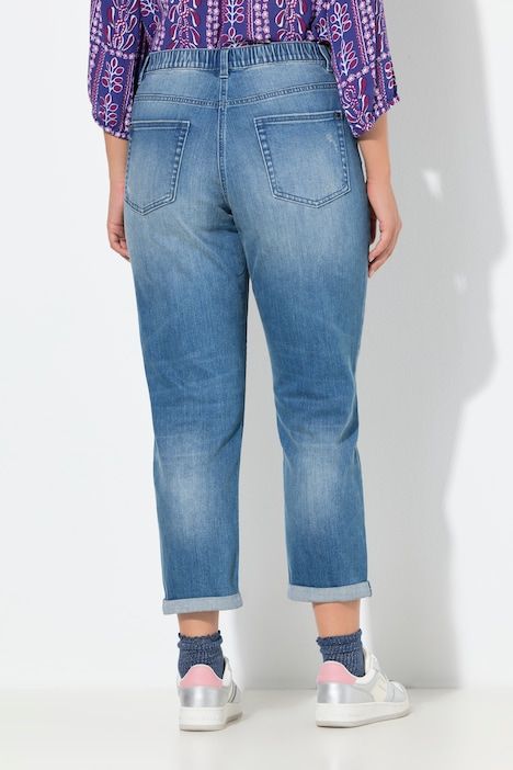 Jean Boyfriend, détails destroy, taille confortable