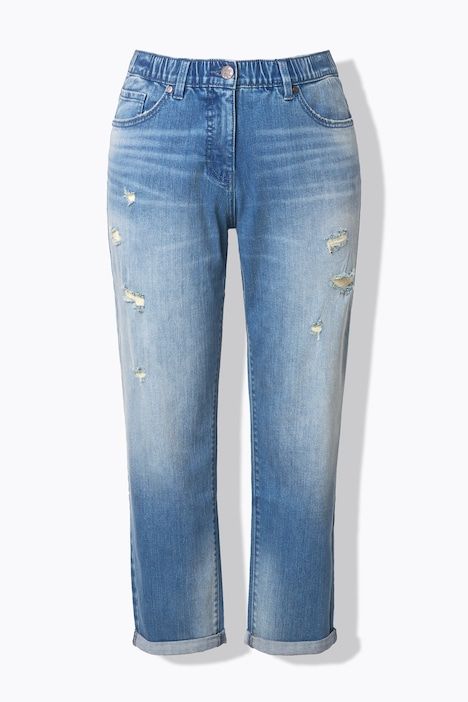 Jean Boyfriend, détails destroy, taille confortable