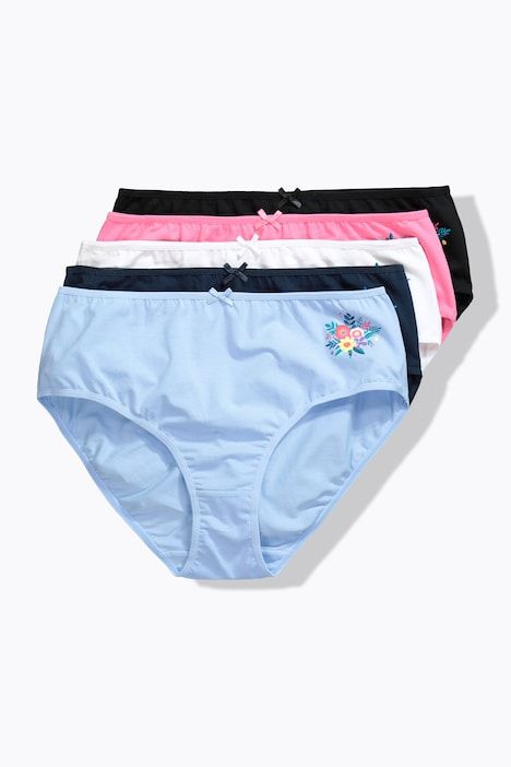 Lot de 5 culottes midi, motif petites fleurs