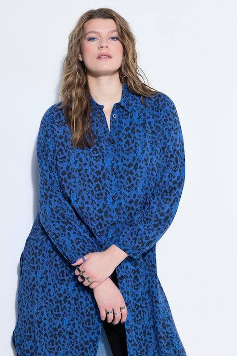 Tunique, imprimé léopard, manches longues