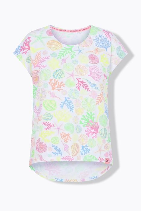 T-shirt, manches 1/2, col rond, impression intégrale, label OEKO-TEX