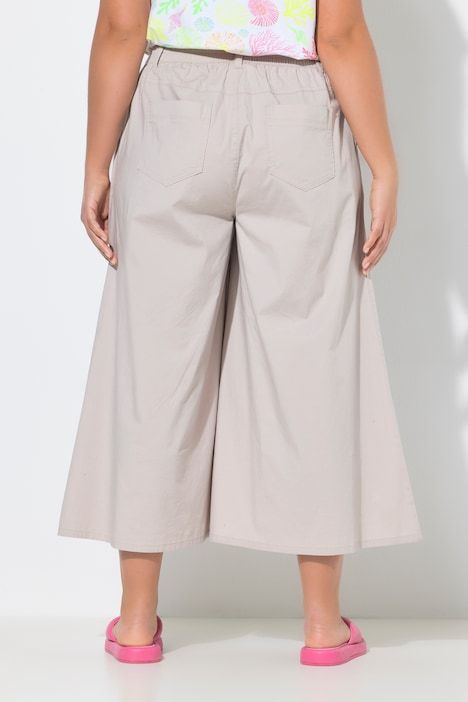 Jupe-culotte large à taille élastique