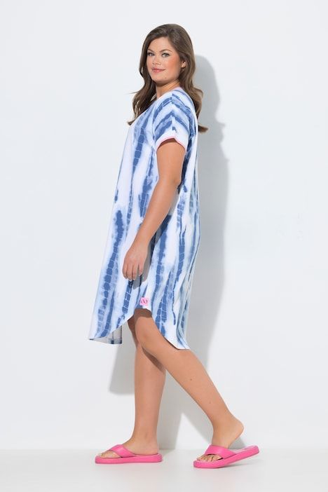 Robe, col en V, certifiée OEKO-TEX®