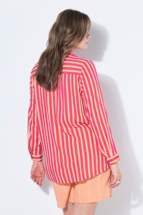 Chemisier, coupe droite, rayures
