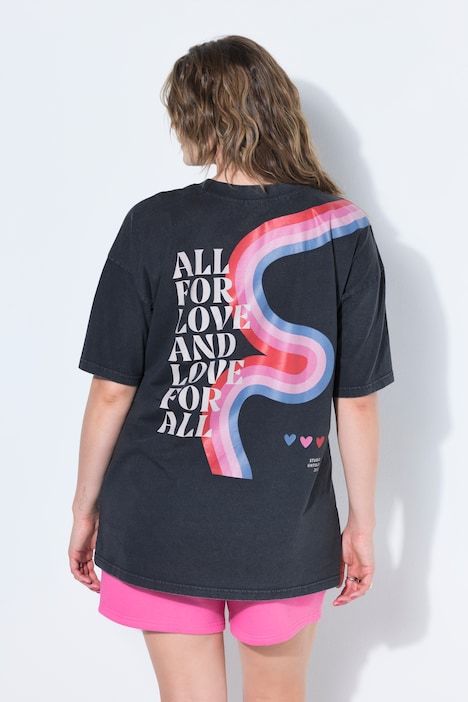 T-shirt oversize, imprimés devant/derrière, look vintage