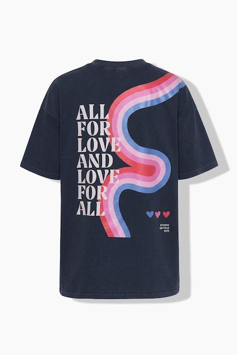 T-shirt oversize, imprimés devant/derrière, look vintage