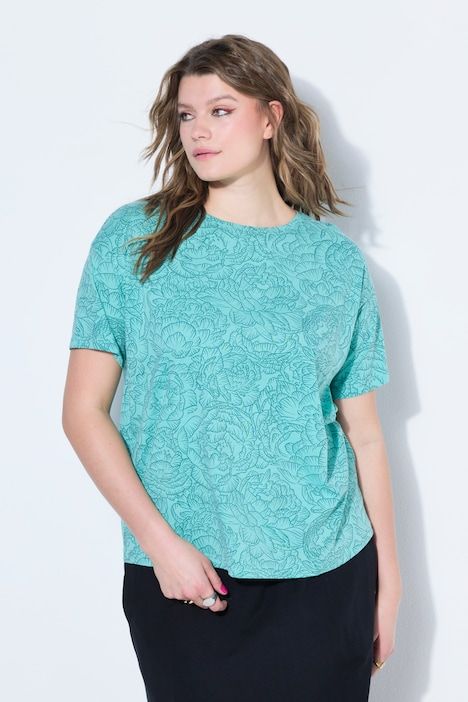 T-shirt oversize, imprimé floral