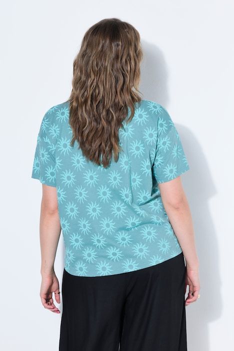 T-shirt oversize, imprimé soleils