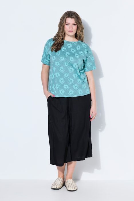 T-shirt oversize, imprimé soleils