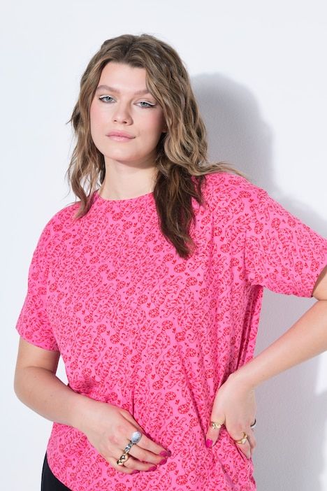 T-shirt oversize, imprimé léopard coloré