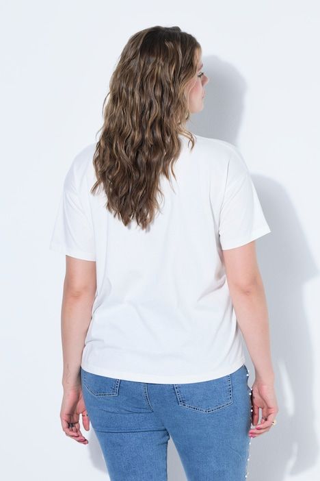 T-shirt oversize, imprimé cœurs