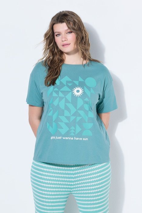 T-shirt oversize, imprimé cœurs