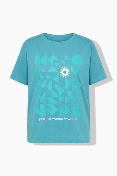 T-shirt oversize, imprimé cœurs