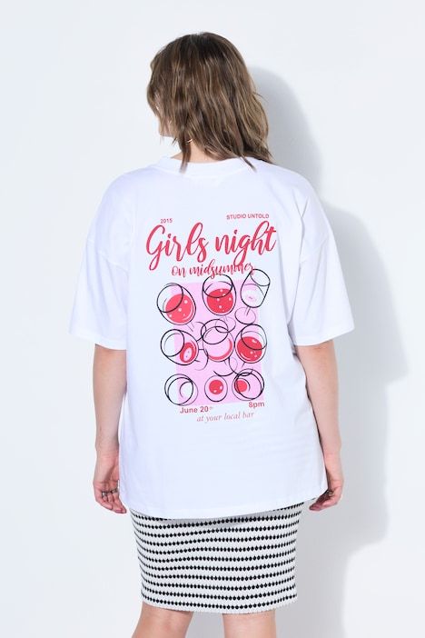 T-shirt oversize, texte sur la poitrine